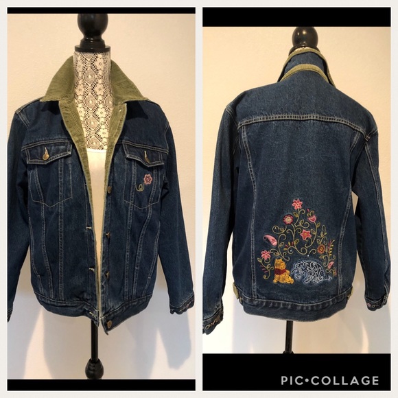 Disney Jackets & Blazers - Disney Winnie the Pooh Denim Jacket Embroidered